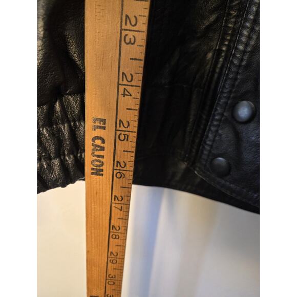 Niko Leather Designs Black Moto Biker Jacket Mens Size XL Zip In Liner EUC - Picture 13 of 14